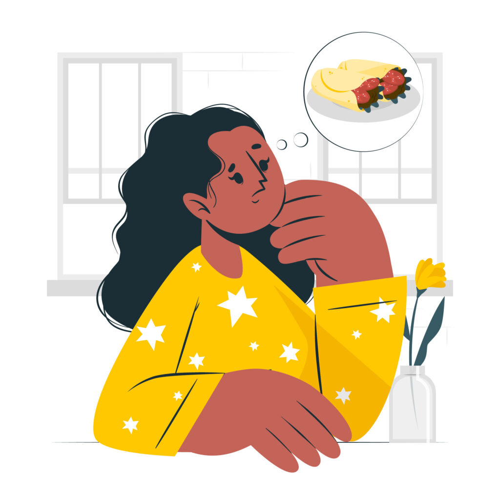 hungry woman