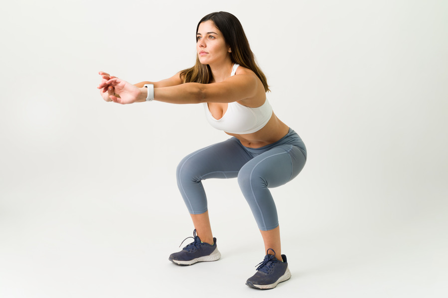 Woman doing squats